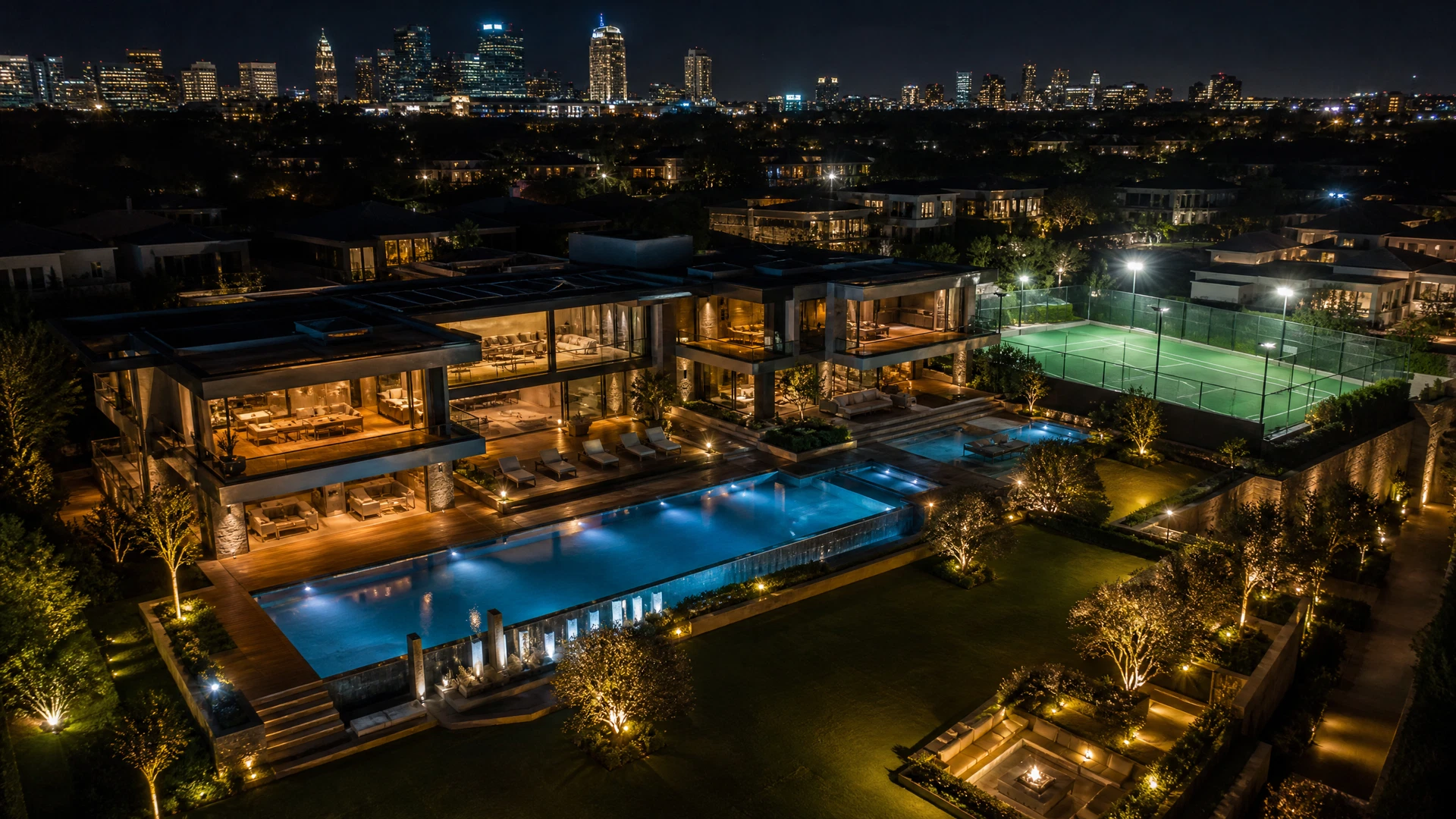Sandton Manor — Night Aerial