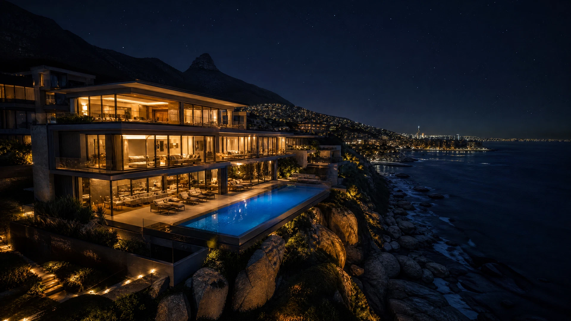 Clifton Villa — Night Aerial